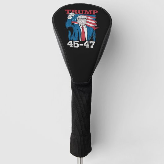Trump 45 47  Amerikaanse vlag Golfheadcover (Voorkant)