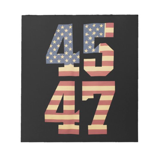 Trump 45 47 -Amerikaanse vlag Notitieblok (Voorkant)
