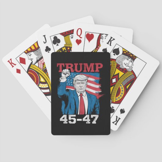 Trump 45 47  Amerikaanse vlag Pokerkaarten (Achterkant)