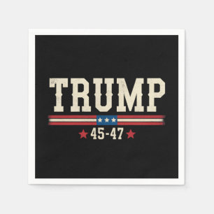 Trump 45 47 Amerikaanse Vlag Retro Vintage Servet