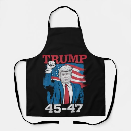 Trump 45 47  Amerikaanse vlag Schort (Voorkant)