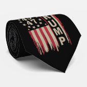 Trump 45 47  Amerikaanse vlag Stropdas (Opgerold)