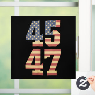 Trump 45 47 Antieke Amerika USA Vlag Raamsticker