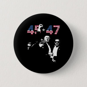 Trump 45 47 Fight Fight Fight Inauguration Day 202 Ronde Button 5,7 Cm