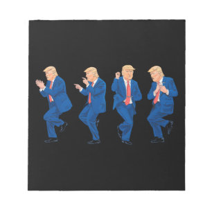 Trump 45 47 Funny Dance Dancing USA President Notitieblok