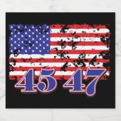 Trump 45-47 likeurfles etiket (Enkel label)