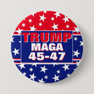 TRUMP 45-47 MAGA RONDE BUTTON 7,6 CM