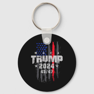 Trump 45-47 Mega Amerikaanse vlag 2024 presidentsv Sleutelhanger
