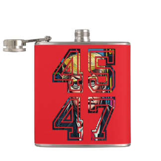 Trump 45 47 | Pop Art | Amerikaans President Heupfles