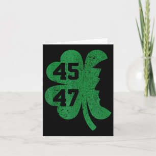 Trump 45 47 President St. Patricks Day Shamrock Lu Kaart