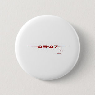 Trump 45 47 retro futuristisch design ronde button 5,7 cm