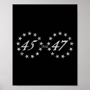 Trump 45 47 Ring van sterren Poster