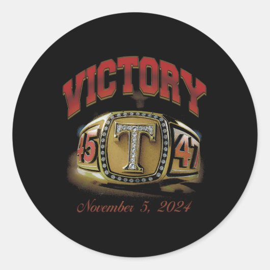 Trump 45 47 ronde sticker (Voorkant)