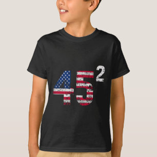 Trump 45 47 Shirt vrouwen Trump 45 kwadraat 2025 V