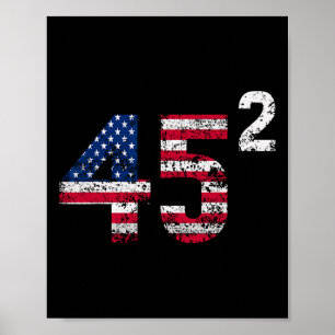 Trump 45 47 Shirt vrouwen Trump 45 kwadraat 2025 V Poster