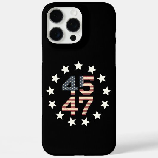 Trump 45 47 sterren Amerikaanse vlag Case-Mate iPhone Case (Achterkant)