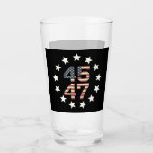 Trump 45 47 sterren  Amerikaanse vlag Glas (Voorkant)