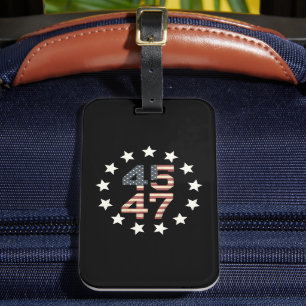 Trump 45 47 sterren vintage USA Amerikaanse vlag Bagagelabel