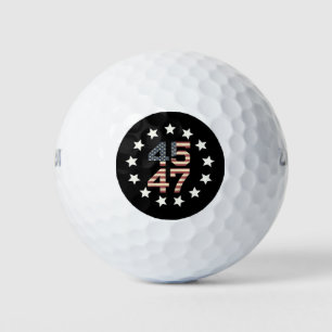Trump 45 47 sterren vintage USA Amerikaanse vlag Golfballen