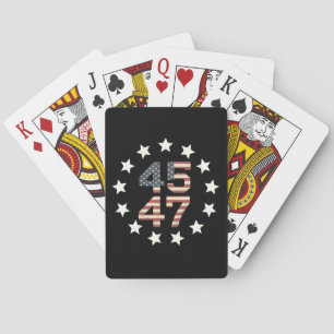 Trump 45 47 sterren Vintage USA Amerikaanse vlag Pokerkaarten