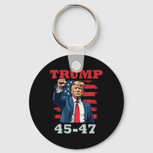 Trump 45-47 stoutmoedig presidentieel ontwerp voor sleutelhanger