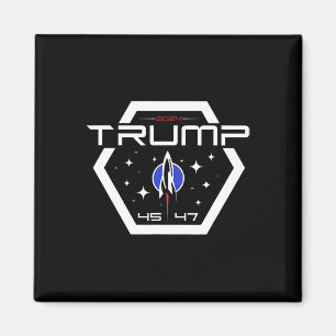 Trump 45 47 Trump Retro Futuristisch Design Magneet