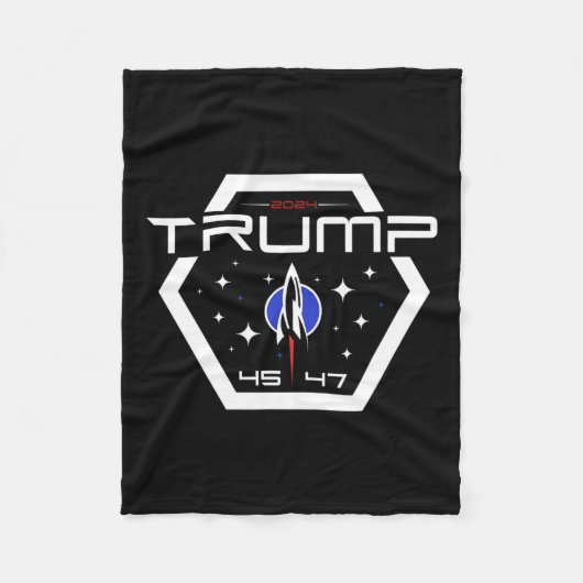 Trump 45 47 Trump retro futuristisch ontwerp Fleece Deken (Voorkant)