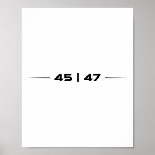 Trump 45 47 Trump retro futuristisch ontwerp Poster