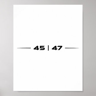 Trump 45 47 Trump retro futuristisch ontwerp Poster