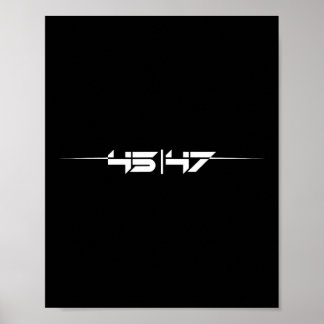 Trump 45 47 Trump Retro Futuristisch  Poster