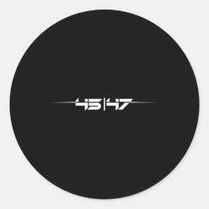 Trump 45 47 Trump retro futuristisch Ronde Sticker