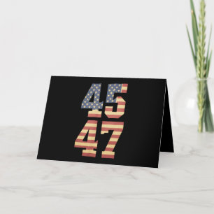 Trump 45 47 Vintage Amerika Vlag USA Bedankkaart