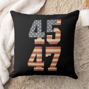 Trump 45 47 Vintage Amerika Vlag USA Kussen