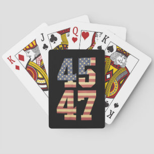 Trump 45 47 Vintage Amerika Vlag USA Pokerkaarten