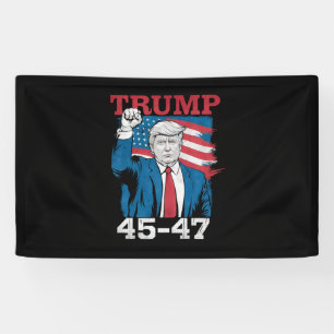 Trump 45 47 Vintage Retro USA Vlag van Amerika Spandoek