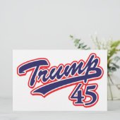 Trump 45! briefpapier (Staand voorkant)