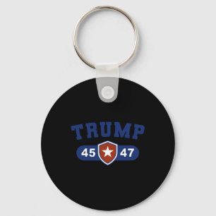 Trump 45 en Trump 47 Amerikaans groot Sleutelhanger