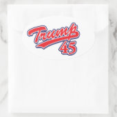 Trump 45! ovale sticker (Tas)