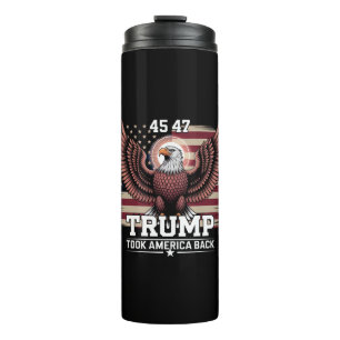 Trump 45e 47e President Flag 2025 Eagle America Thermosbeker