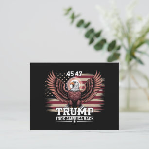 Trump 45e 47e President Vlag 2025 Adelaar Amerika Briefkaart