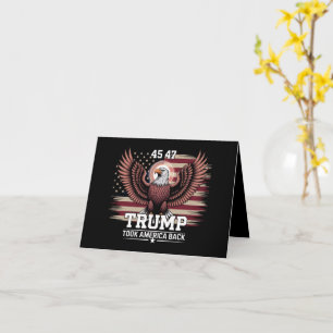 Trump 45e 47e President Vlag 2025 Adelaar Amerika Kaart