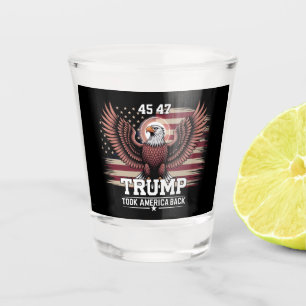 Trump 45e 47e President Vlag 2025 Adelaar Amerika  Shot Glas
