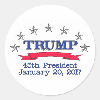 Trump 45e President Ronde Sticker