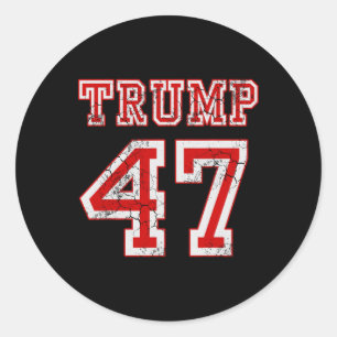 Trump 47 2024 Verkiezingen Republikeinse Conservat Ronde Sticker
