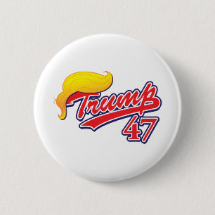 Trump-47-met-haar Ronde Button 5,7 Cm