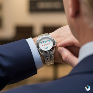 Trump 47 met vijf sterren,  retro horloge