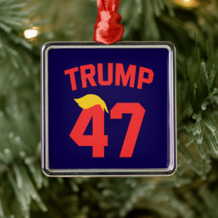 Trump 47 President Metalen Ornament