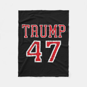 Trump 47 President Team Footbyll Jersey Style 2024 Fleece Deken