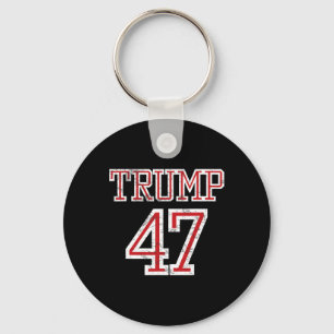 Trump 47 President Team Voetbal T-Shirt Stijl 2025 Sleutelhanger