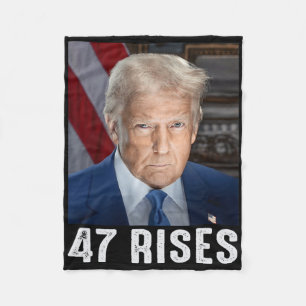 Trump 47 stijgt inaugurele foto van Donald Trump Fleece Deken